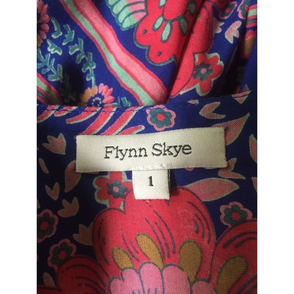 Flynn Skye Stevie Kimono Top Low High Button Flora - Picture 7 of 8